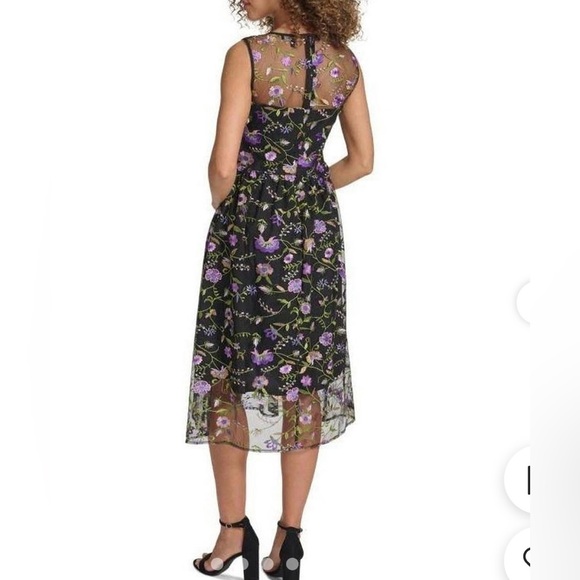 NWT Kensie Embroidered Mesh Cocktail Dress Size 4 - Picture 3 of 16